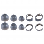 Silikoonist k&otilde;rvaotsad Samsung Galaxy Buds FE libisemisvastase tiivaotsikute komplektile tumehall v&auml;rv