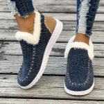 Talvesed naiste lumised pahkluusaapad l&uuml;hikese pl&uuml;&uuml;siga puuvillased kingad talvised disainer soojad vabaajajalatsid 2024 trend k&otilde;ndimiseks zapatos naised 36 sinine