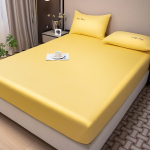 1 tk Egiptuse puuvillane pinguldatud lina madratsikate Kaitsja 1000 niidi tihedus Puhas puuvillane lina Nelja nurga kummipaelaga Only 2pcs Pillowcase gray