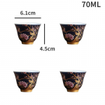 Kuldne harakas teekomplekt kodu teetass loominguline isikup&auml;rastatud Kung Fu teekomplekt keraamiline teekeetmiskann Hiina tass