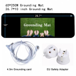 68x25 cm maandus universaalne maandusmatt maanduspadja komplekt V&auml;simus EMF stressiteraapia parandab und Abi &auml;revuse vastu tervise heaks EU Plug must