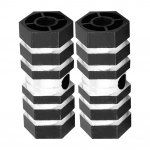 Tagatelje tihvtid Jalgratta alumiiniumsulamist tihvtid BMX pulgad (Must)