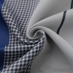 Triibuline pimendav kardinakangas, valmis kohandatud lastetoa kardinad, moodsad magamistoa elutoa prantsuse akna kardinad W100xH270cm&Rings-Grommet Top gray