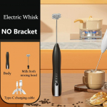 Elektriline piimavahustaja komplekt 3 kiirusega munavahustaja minivahusegisti USB-laetav joogivahustaja vispli mikser segaja kohvikoorija