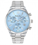 Mathey-Tissot Urban Chrono Roostevabast terasest Sinise sihverplaadiga Kvarts H411CHASKY Meeste k&auml;ekell sinine