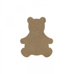 Ours en bois - Marque - 10 x 8 cm - 6mm - Marron - Adulte - Mixte