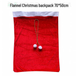 Suur pingutusn&ouml;&ouml;riga j&otilde;ulukinkekott &ndash; j&otilde;uluvana, lumememme, p&otilde;dra ja puu kujundus Velvet Christmas Backpack