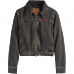 Levis Slim Fit T&otilde;mblukuga Eest Avatav Pikkade Varrukatega Jakk Naiste jakid Must 001W8-0001 L