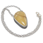 Calcite Agate Handmade 925 Sterling Silver Jewelry Necklace 20 i9o24