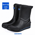 2024 Meeste Veekindlad Libisemiskindlad Korea Stiilis Keskmise S&auml;&auml;rega Vihmasaapad 44