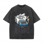 Retro Washed Vintage T-s&auml;rk Meeste ja Naiste R&auml;ppar Juice Wrld Kapuutsiga Retro Washed Vintage T-s&auml;rk S