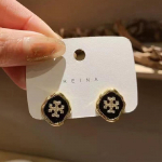 S925 h&otilde;bedased n&otilde;elaga retro luksuslikud mustad k&otilde;rvar&otilde;ngad &ndash; 2023. aasta uus stiil, tipptasemel, &scaron;ikk ja ainulaadne disain naistele