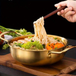 1 tk Hotpot Korea mini s&otilde;jav&auml;e nuudlipott k&ouml;&ouml;gin&otilde;ud Rameni matkapott topeltk&otilde;rvad kaanega Stockpot kiirnuudlite kuivpott