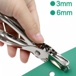 &Uuml;he auguga perforaator, metallist 3 mm/6 mm pooride l&auml;bim&otilde;&otilde;duga mulguritangid k&auml;sipaberist stantsimisstantsid Hole punching 3mm