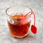 Tea Infuser toidukvaliteediga kuumakindel lahtiste lehtede teekoti kurn punane