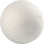 Boule d'ouate (coton compress&eacute;) de bonne qualit&eacute;, avec trou semi-perc&eacute;. R&eacute;f 540071
