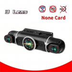 4-kanaliline GPS-i autokaamera Kriipsukaamera 24h Parkimisj&auml;lgija 4 kaamerat HD 1080P DVR-id WiFi-salvesti Videokaamera 3 Lens must