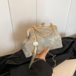 Ni&scaron;i Disain Hiina Stiilis Kott Naiste Kott Uus Stiil K&otilde;rgekvaliteediline Tekstuur Mitmek&uuml;lgne Kett &Uuml;he &Otilde;laga Ristkott K&auml;ekott