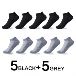 5 paari suvised naiste puuvillased l&uuml;hikesed sokid valged mustad hallid hingavad pahkluu madala l&otilde;ikega vabaaja sokid EUR35-43(10 pairs)