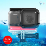 PULUZ 60m veealuse s&uuml;gavuse sukeldumiskorpus veekindel kaamerakate Insta360 One RS 4K Edition jaoks(L&auml;bipaistev) puhas
