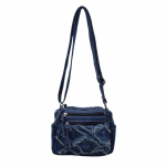Denimkott naiste vintage crossbody kott v&auml;ike ruudukujuline kott pendeldamiseks mini &otilde;lakott mobiilikotiga Small tumesinine v&auml;rv