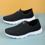 Meeste tossud klassikalised vabaaja kingad hingav v&otilde;rk jooksu tossud paelteta kerged meeste kingad Zapatillas de deporte 41 must valge v&auml;rv