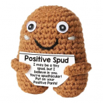 Positiivne Heegeldatud Nukk Mini Inspireeriv K&auml;sitsi Valmistatud Loom Emotsionaalse Toe Heegeldatud S&otilde;ber Julgustuskaardiga Kingitus Naistele S&otilde;pradele N