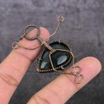 Prehnite Handmade Copper Wire Wrap Jewelry Pendant 2.76 v8u37