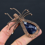 Sodalite Handmade Copper Wire Wrap Spider Pendant 2.56 m3k11