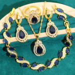 Euroopa ja Ameerika &Uuml;hendriigid Kuum AAA Tsirkoon K&auml;ev&otilde;ru Kaelakee K&otilde;rvar&otilde;ngad Naiste Ehtekomplekt size 9