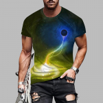 Uus Suvine Meeste Mood T-s&auml;rk Isiksus Planeet Prindiga Meeste T-s&auml;rk Top XS sinine