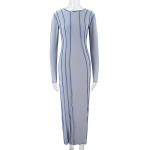 Pikk kleit naiste Y2k Elegantne varrukatega naiste pidulik vabaaja uus naiste pikkade varrukatega kleit S