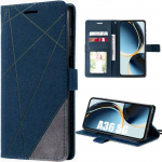 Coque pour Samsung Galaxy A36 5G - BOOLING - Flip Case Cuir Synth&eacute;tique &Eacute;l&eacute;gant - Bleu Marine