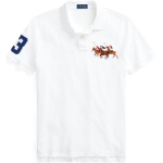 Polo Ralph Lauren Karikatuurhobune Tikitud Kitsa L&otilde;ikega L&uuml;hikeste Varrukatega Polo S&auml;rk Meeste topid Valge MNPOKNI1N821741 XXL white