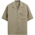 ZARA Lahtise l&otilde;ikega rev&auml;&auml;riga lihtne mugav l&uuml;hikeste varrukatega s&auml;rk Meeste s&auml;rgid Khaki 3268310-505 S