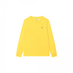 Polo Ralph Lauren &Uuml;hev&auml;rviline &Uuml;mmarguse Kaelusega Kampsun Pikkade Varrukatega Poniga Tikand T-s&auml;rk Laste Toppid Kollane 323854677-092 L
