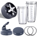 Segisti topsikute komplekt NutriBullet 600W/900W PRO segistitele, ekstraktoriteraga, 32 oz ja 24 oz suured topsikud, segisti varuosad none