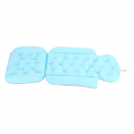 Kogu kehale m&otilde;eldud vannipadi libisemisvastane kiiresti kuivav kaela toetav vannipadi imemiskorgiga, sinine