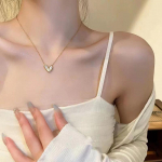 Ins Shell Love Heart Ripats Kaelakee Lihtne Kuldne V&auml;rv Clavicle Chain Kaelakee Naistele Naiste Ehted Kingitus