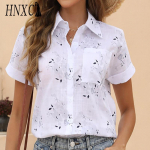 HNXC Naiste mood vabaaja l&uuml;hikeste varrukatega POLO kaelusega pluusid ja s&auml;rgid S