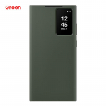 Algne Samsung Smart View Wallet Flip &uuml;mbris Samsung Galaxy S23 Ultra SM-S918B S-View telefoni&uuml;mbrise kate roheline