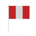 Drapeau - P&eacute;rou - Mini Drapeau - 20 x 30 cm - Pol&uuml;ester - Recto/Verso