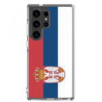 Coque T&eacute;l&eacute;phone - Samsung - Galaxy S24 - Drapeau Serbie - Souple - Mitmev&auml;rviline