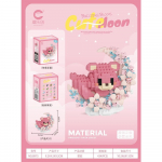 Mini Koer Kass panda pesukaru Armas Lemmikloom V&auml;ike Ehitusklotside Mudeli Seeria Kaunistused Lastem&auml;nguasi J&otilde;ulu S&uuml;nnip&auml;evakingitused Lastele original box