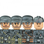 II maailmas&otilde;ja s&otilde;jav&auml;elased Saksa s&otilde;durite figuurid Kiiver Ehitusklotsid Armee Jalav&auml;gi S&otilde;dalane Laskur Soomus Kahur Vest Relvad Klotsid M&auml;nguasjad