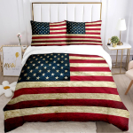 USA UK Riigilipu Digitaalne Pol&uuml;ester Tekikott Voodipesukomplektid Pehme Tekikott ja Padjap&uuml;&uuml;rid Teismelistele &Uuml;hekohaline/Kahekohaline/Queen/King US Twin(172x218cm)