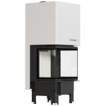 Steel fireplace KRATKI REGNOR 600/400 7 kW &Oslash; 200 3-sided, self closing door