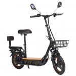 Kukirin C1 Pro Multifunctional Foldable E-Scooter 500W, 48V 26Ah with Basket, Mirror, Seat, Rear rack for Commuting and Travel C1Pro: 500W 48V28Ah