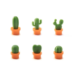 6 tk Cactus Magnetic Message K&uuml;lmkapi magnet Roheline Taim Potimagnet Cactus Ball Kolmem&otilde;&otilde;tmeline k&uuml;lmkapi magnet