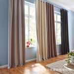 Valmis kardinad, Magamistuba, R&otilde;du, Kabinet, Euroopa stiilis lihtsad kardinad, Mikrokiust lihvitud kardinad 140*145cm helepruun v&auml;rv